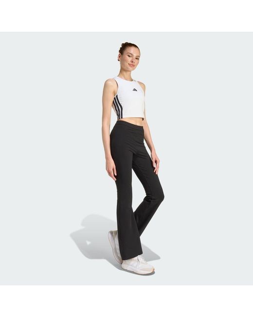 Adidas White Essentials 3-Stripes Padded Tank