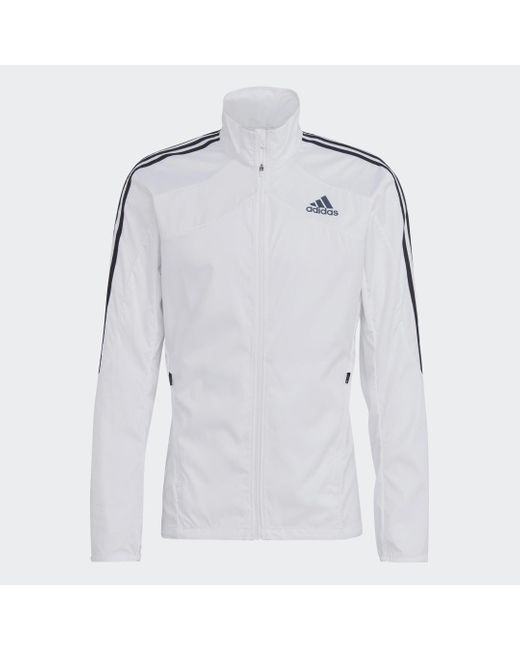 Adidas Blue Marathon 3-Stripes Jacket for men