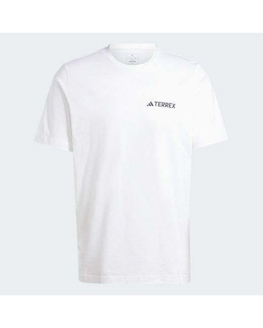 Adidas White Terrex Graphic T-Shirt for men
