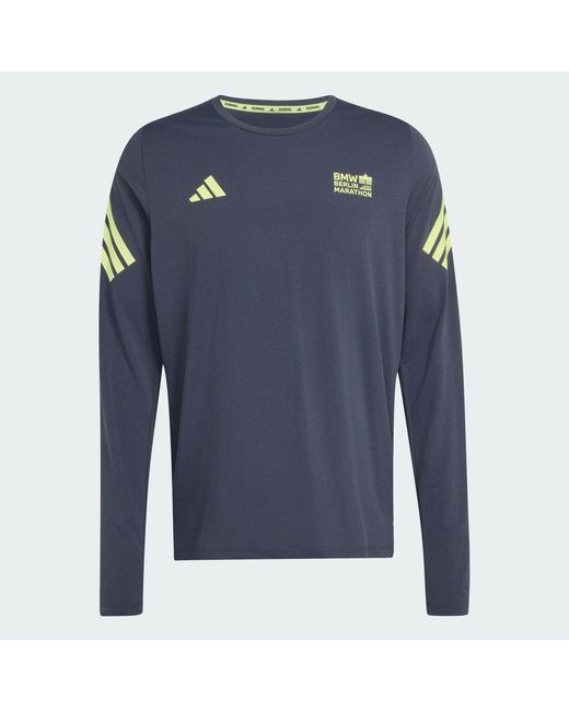 Adidas Blue Bmw Berlin-Marathon 2026 Long-Sleeve Top T-Shirt for men