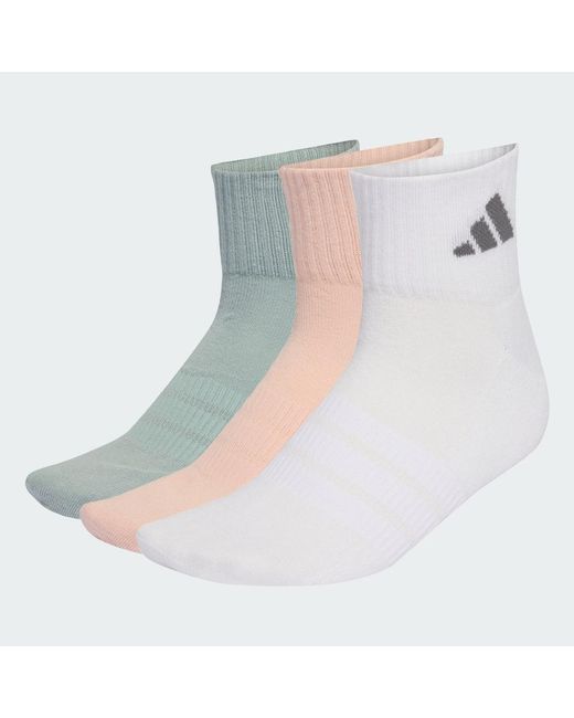 Adidas Blue Cushioned Sportswear Ankle Socks 3 Pair Pack