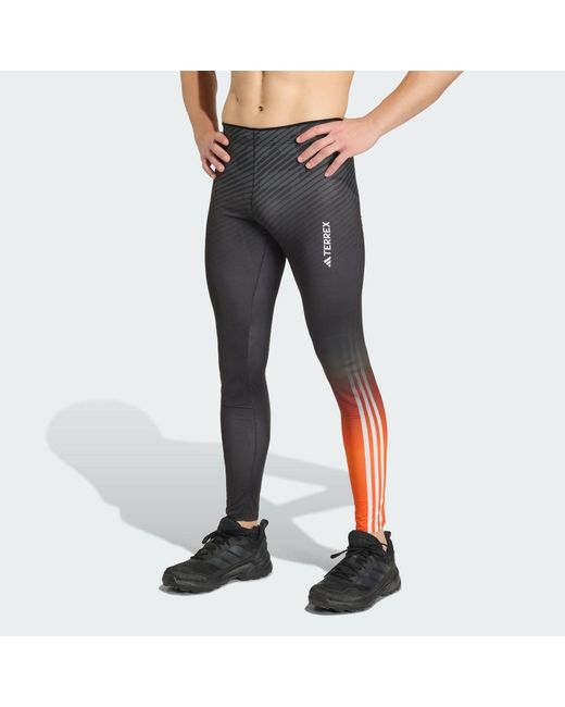 Adidas Gray Terrex Xperior Cross-Country Race Tights for men