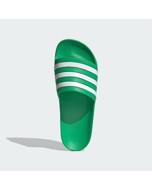 Adidas Green Adilette Aqua Slides