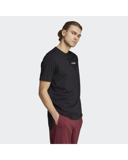 Adidas Black Terrex Graphic Mtn 2.0 T-shirt for men