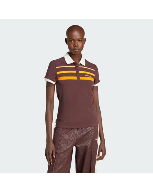 Adidas Originals Brown '80S Slim Polo Shirt