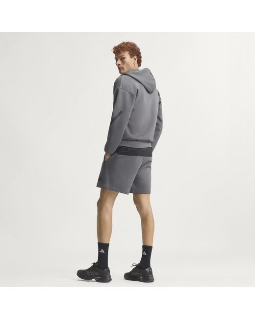 Adidas Gray Z.N.E. Full Zip Track Top for men