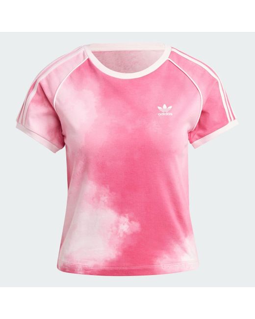 T-Shirt Colour Fade 3-Stripes di Adidas in Pink