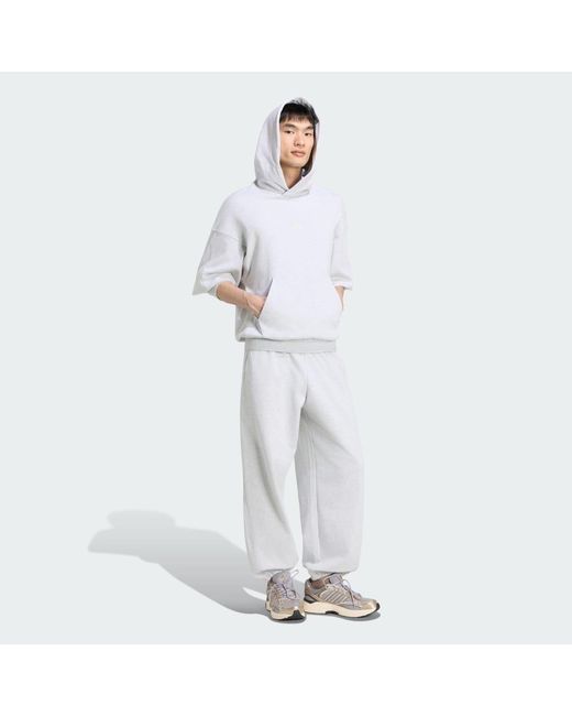Adidas White Kit Small Logo Hoodie for men