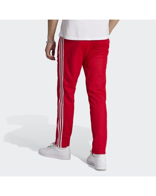 Adidas Originals Red Adicolor Classics Beckenbauer Tracksuit Bottoms for men