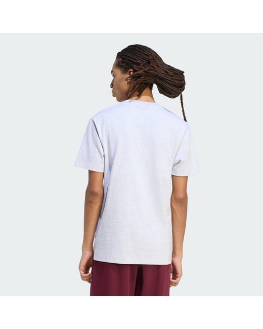 Adidas White Kit Small Logo T-Shirt for men