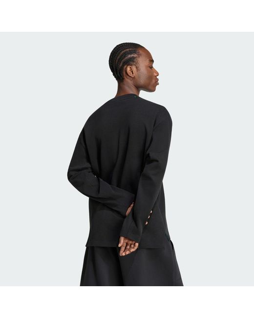 Adidas Black Equipment Essentials Long Sleeve T-Shirt for men
