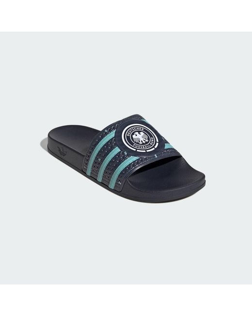 Adidas Blue Germany Trefoil Slides