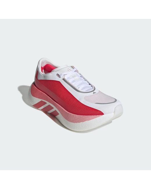 Adidas Red Hyperboost Edge Running Shoes for men
