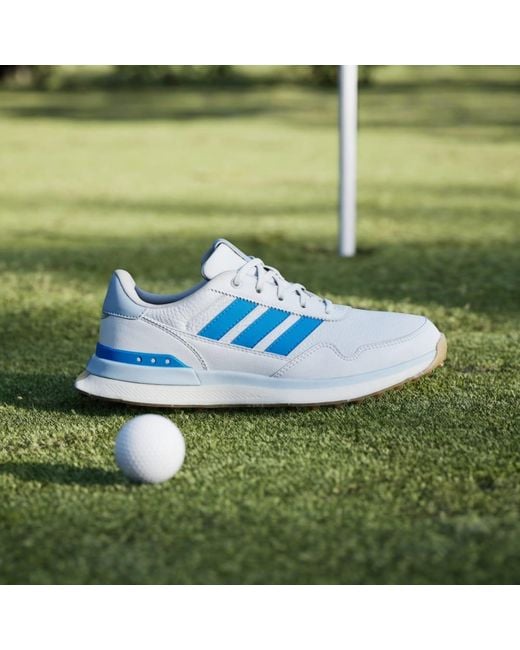 Adidas Blue S2G 26 Leather Spikeless Golf Shoes