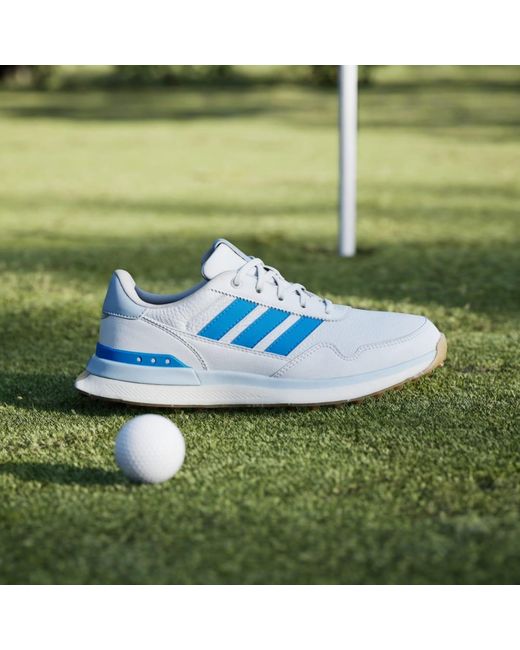 Adidas Blue S2G 26 Leather Spikeless Golf Shoes