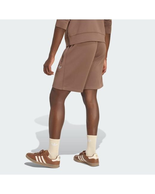 Adidas White Trefoil Essentials Spacer Shorts for men
