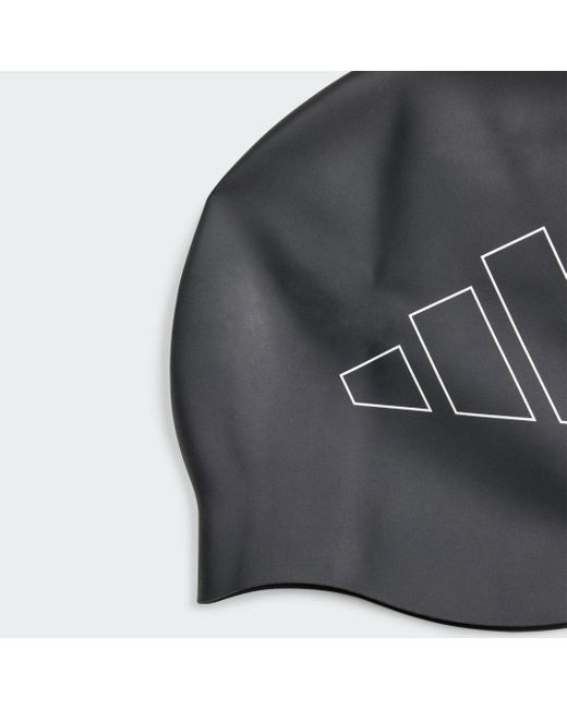 Adidas Gray Logo Swim Cap