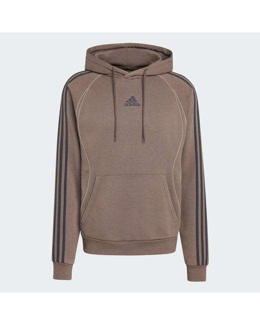 Adidas Brown Adicolor Teamgeist Cut Line Hoodie for men