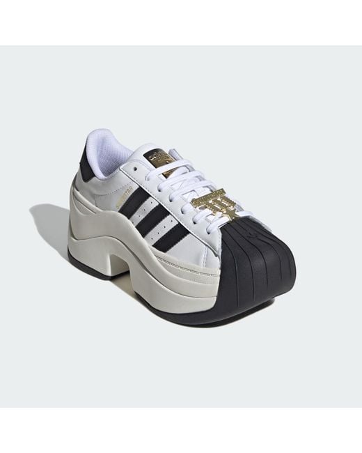 Adidas White Superstar Bold Shoes