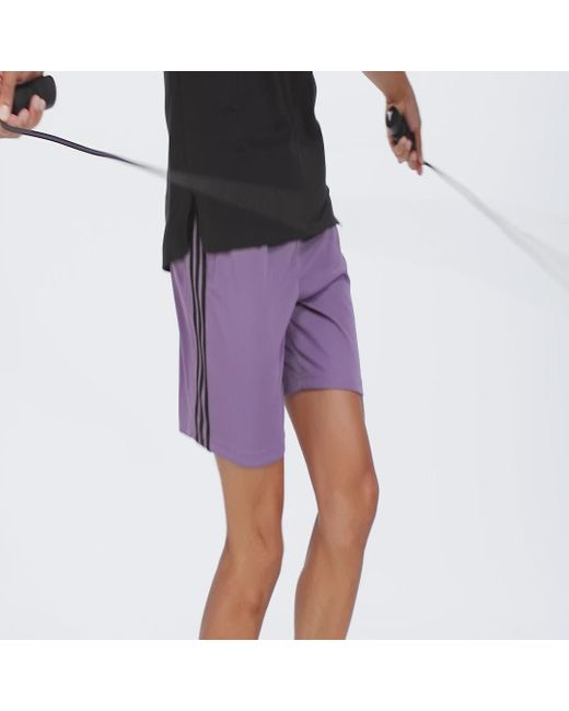 Short da allenamento Train Essentials Piqué 3-Stripes di Adidas in Pink da Uomo