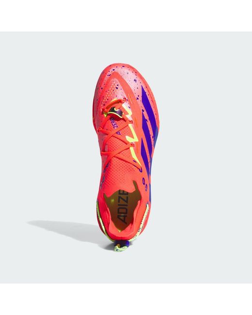 Adidas Red Adizero Electric+ 2.0 Shades Cleats for men