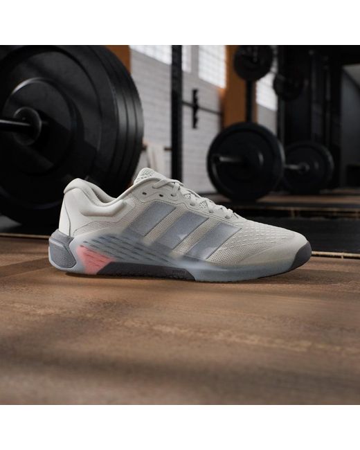 Adidas White Dropset 4 Training Shoes