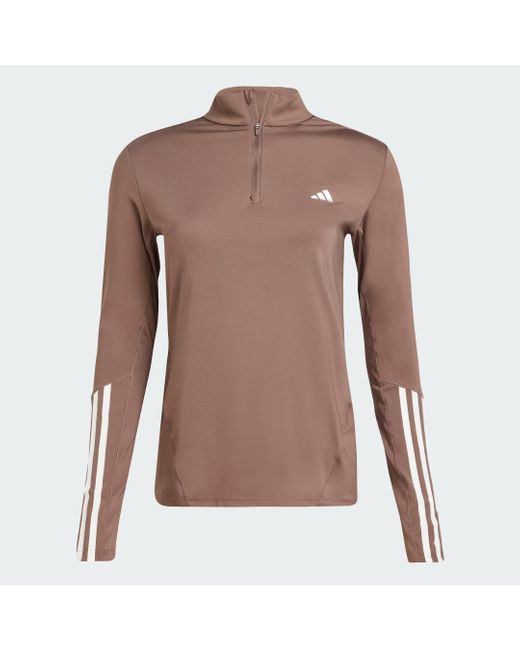 Sudadera Hyperglam Training Quarter-Zip Adidas de color Brown