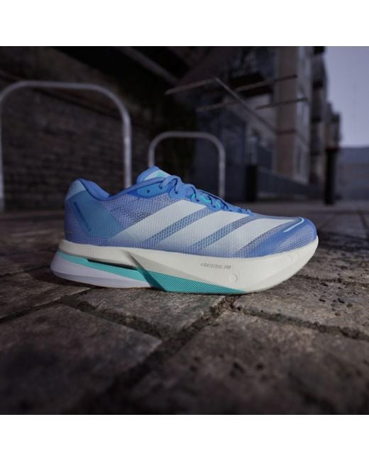 Adidas Blue Adizero Boston 13 Road Running Shoes
