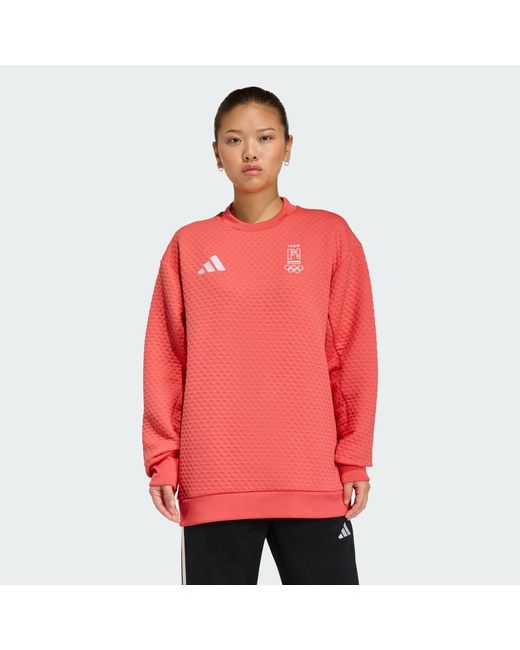 Adidas Red Poc Xploric Crew Neck Sweatshirt