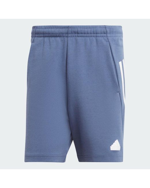 Adidas Blue Future Icons 3-stripes Shorts for men