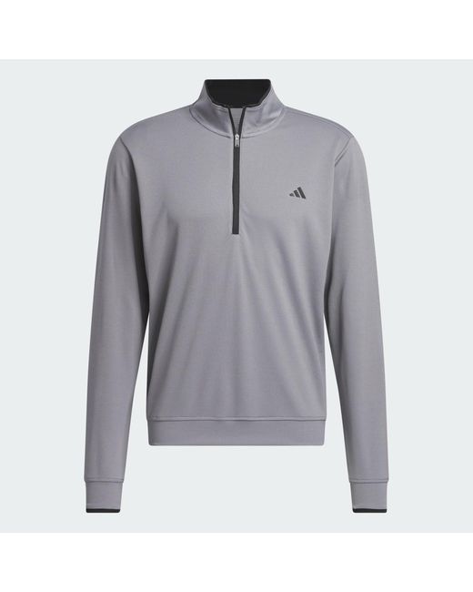 Adidas Gray Lightweight Half-zip Top for men