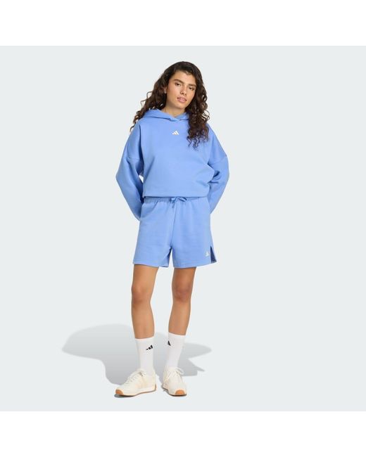 Adidas Originals Blue Sweatshirt Adidas W 3Ss Fl Hd2