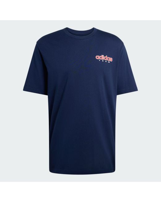 Adidas Blue Gfx T-Shirt for men