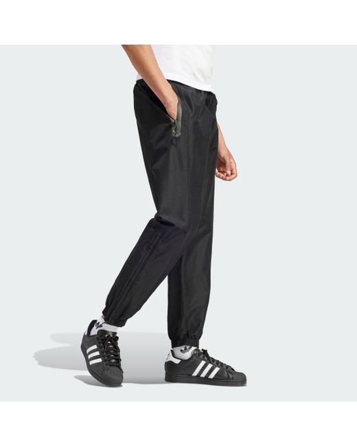Adidas Black Doubleknit Tracksuit Bottoms And Overlay for men