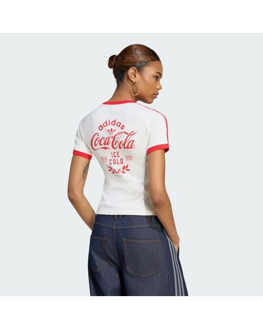 Adidas White X Coca-Cola 3-Stripes T-Shirt