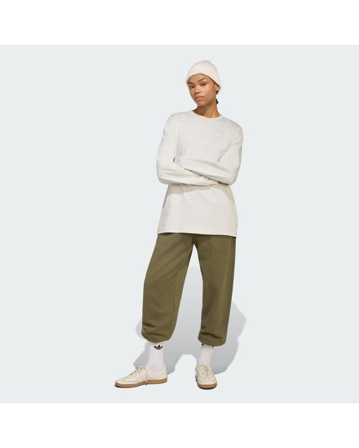 Adidas White Essentials Oversize-Pullover