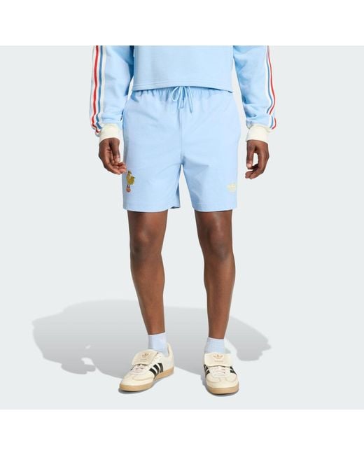 Adidas Blue France Rugby 120 Years Crunch Shorts for men