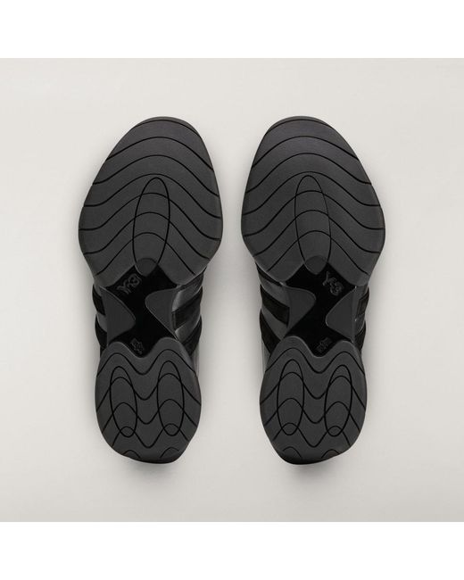 Adidas Black Y-3 Regu Leather Shoes