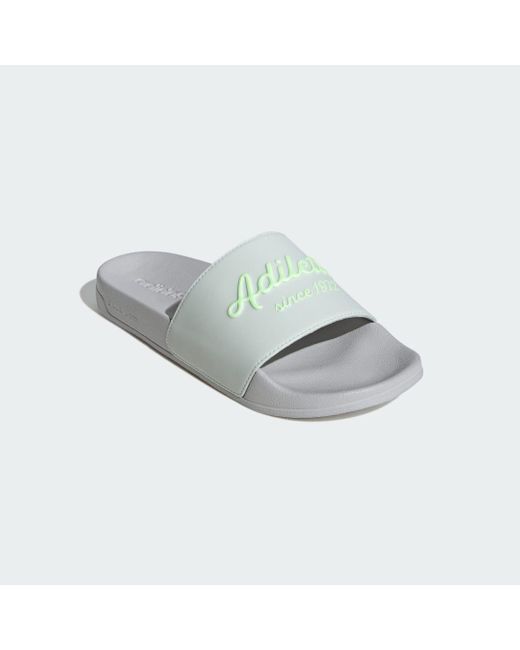 Adidas White Adilette Shower Slides