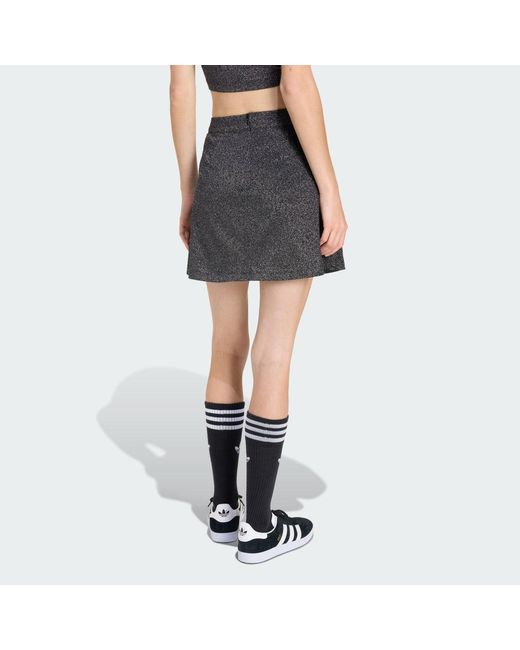 Adidas Gray Originals Lurex Mini Skirt