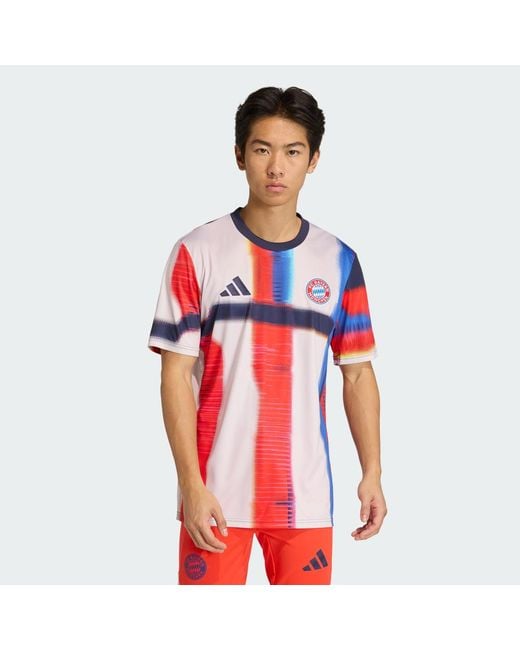 Adidas Originals Red Fc Bayern Ss26 Pre-Match Jersey for men