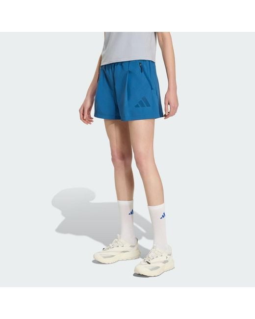 Adidas Originals Blue Lifestyle Z. N.E. Woven Short Kf0579