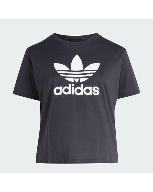 Adidas Black Adicolor Trefoil Boxy T-shirt (plus Size)