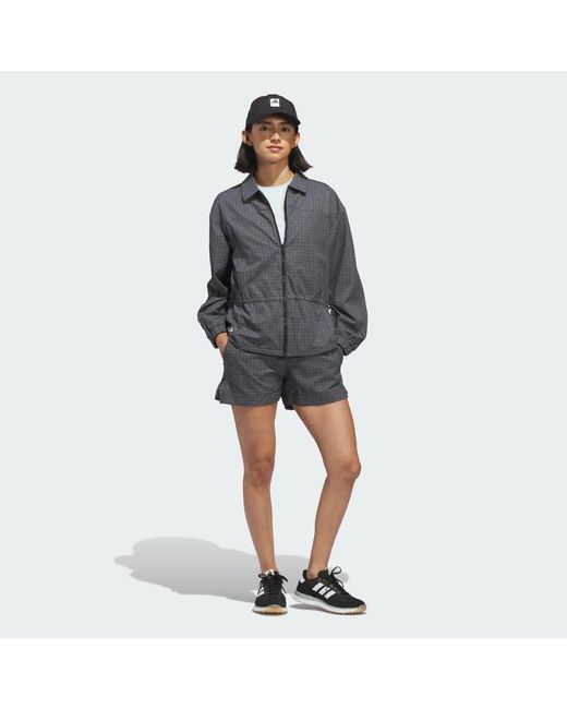 Adidas Gray Ultimate365+ Peplum Grid Jacket