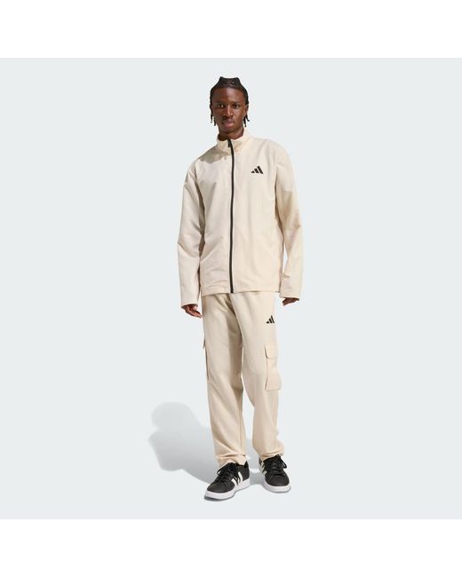 Adidas Natural Sportswear Woven Cargo Tracksuit for men