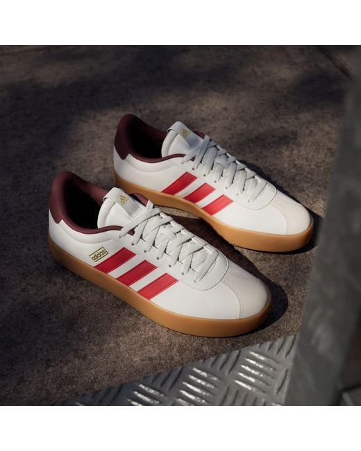 Adidas Red Vl Court 3.0 Shoes for men