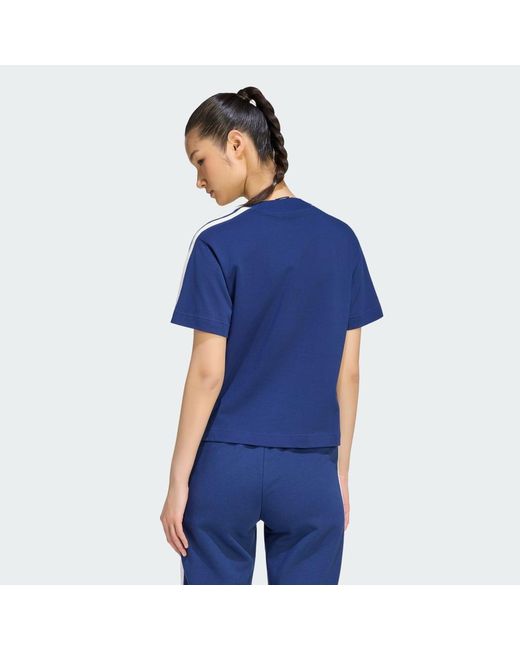 Adidas Blue Kit 3-Stripes T-Shirt