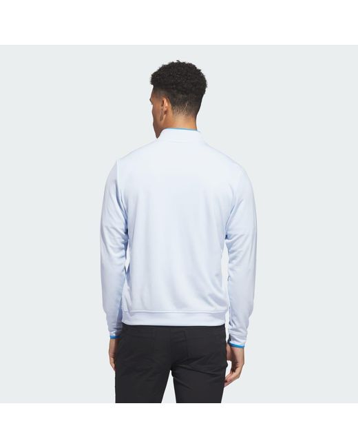 Sudadera Ligera Con Cremallera Hasta El Pecho Adidas de hombre de color Blue