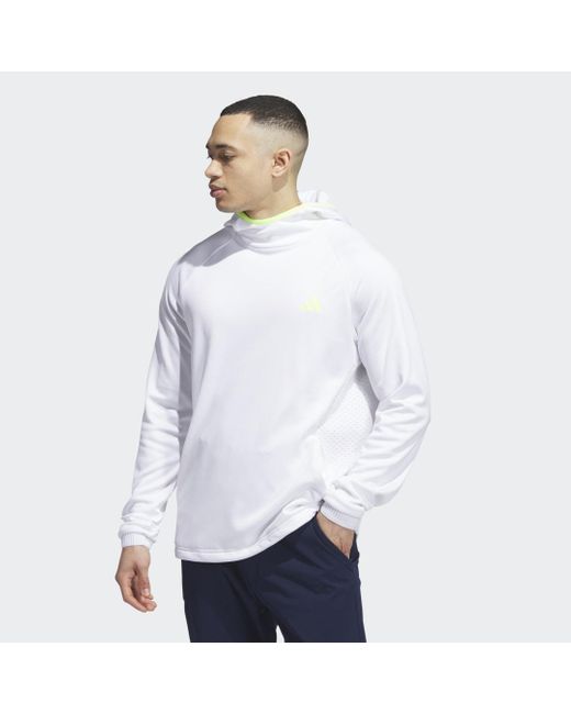 Adidas White 3-stripes Cold.rdy Pullover Hoodie for men