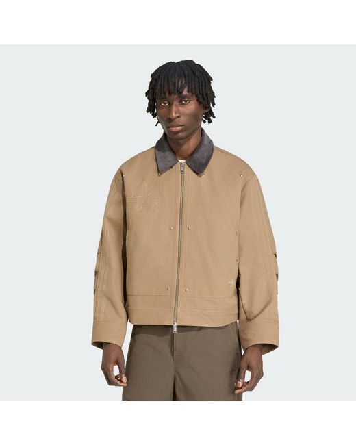 Chaqueta Bómber Premium Essentials Adidas de hombre de color Natural